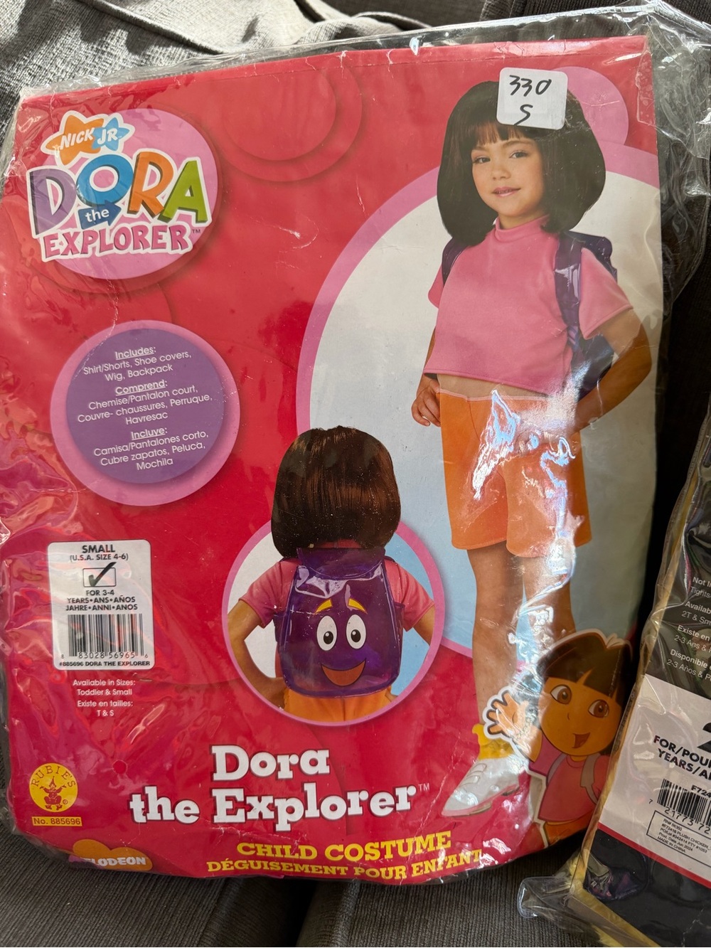 Kids dora the Explorer Costume - Pink & Purple size 3/4